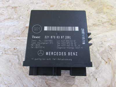 Mercedes Trunk Release Remote Open Close Control Module Unit 2218706387 C216 W221 CL550 S550